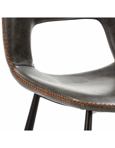 Zahara Silla, metal negro, similpiel Zahara Silla, metal negro, similpiel