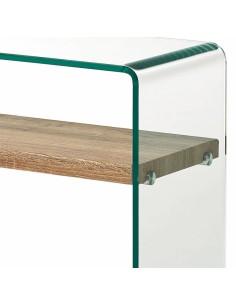 NEYDY CONSOLE 80x30, vidro curvado, carvalho 2