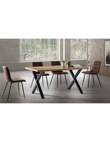 MESA DE DISEÑO INDUSTRIAL , YAR, Roble envejecido.