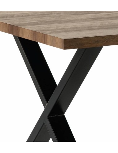 MESA DISEÑO INDUSTRIAL YAR 160x90, Roble envejecido.