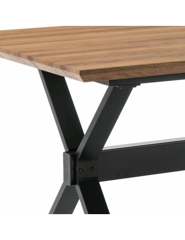 MESA EXTENSIBLE DISEÑO INDUSTRIAL HOLE 140(180)x90, Roble