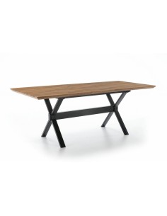 MESA EXTENSIBLE DISEÑO INDUSTRIAL HOLE 140(180)x90, Roble 2