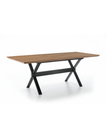 MESA EXTENSIBLE DISEÑO INDUSTRIAL HOLE 160(200)x90, Roble