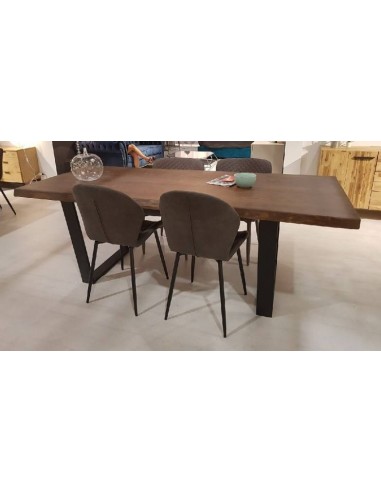 MESA INDUSTRIAL BRONX 160x100, Habana, metal negro