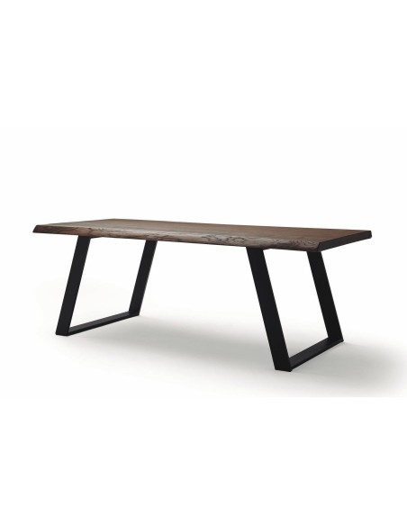 MESA INDUSTRIAL BRONX 160x100, Habana, metal negro