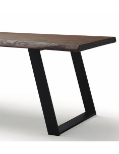 MESA INDUSTRIAL BRONX 160x100, Habana, metal negro 2