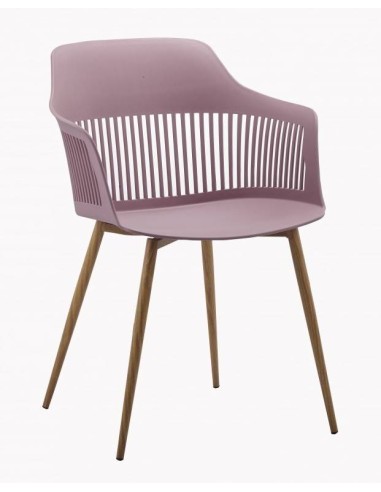 Silla de diseño con brazos Alcazar, metal, polipropileno