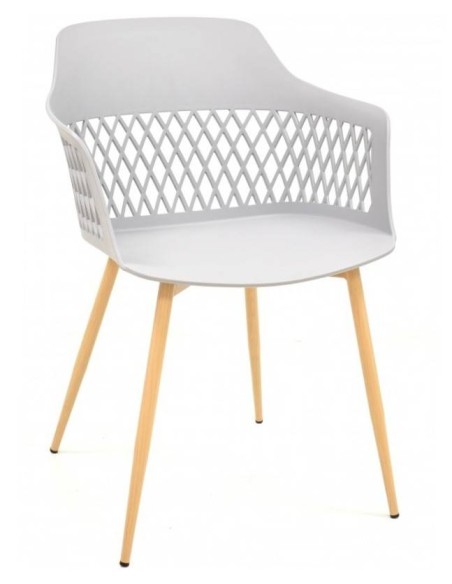 Silla con brazos Quin, POLIPROPILENO, metal