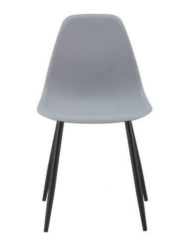 Cadeira de design CLOONEY, metal preto, polipropileno