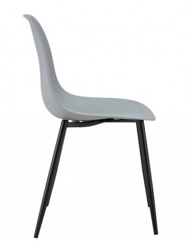 Cadeira de design CLOONEY, metal preto, polipropileno