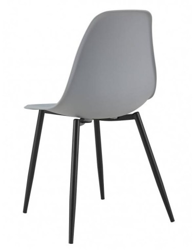 Cadeira de design CLOONEY, metal preto, polipropileno