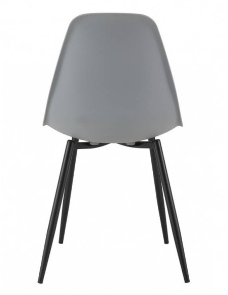 Cadeira de design CLOONEY, metal preto, polipropileno