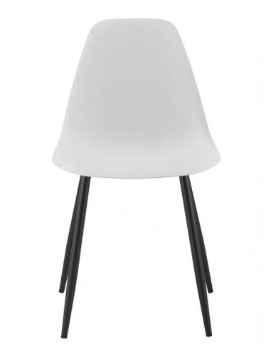 Cadeira de design CLOONEY, metal preto, polipropileno