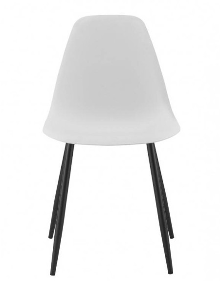 Silla de diseño CLOONEY, metal negro, polipropileno