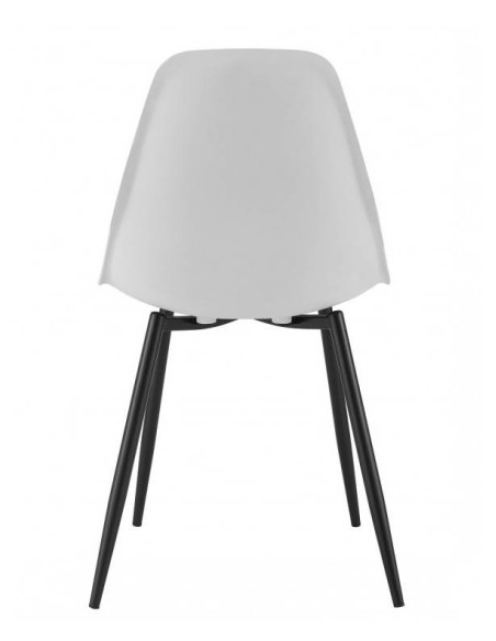 Silla de diseño CLOONEY, metal negro, polipropileno