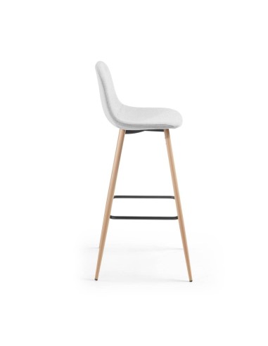 NILSON Taburete  91cm metal efecto madera tela.