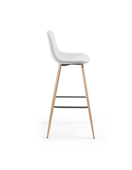 NILSON Taburete  91cm metal efecto madera tela.