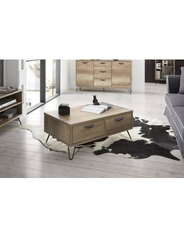 MESA DE CENTRO INDUSTRIAL KANSAS 100x60