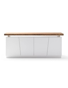 APARADOR DISEÑO NORDICO NAYRA 190x47, blanco, caramel 2