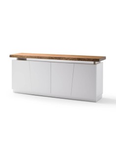 APARADOR DISEÑO NORDICO NAYRA 190x47, blanco, caramel
