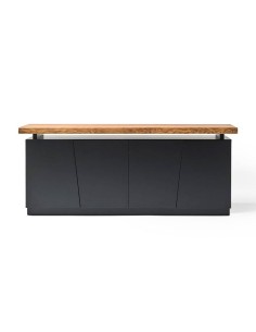 APARADOR PROJETO NORDICO (a) alfredo 190x47, preto, caramelo 2