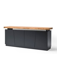 APARADOR DISEÑO NORDICO NAYRA 190x47, negro, caramel