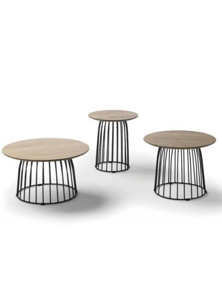 MESA AUXILIAR INDUSTRIAL DIMAS 60, roble, metal