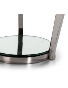 MESA AUXILIAR DE ACERO Y CRISTAL, GRETA. 2