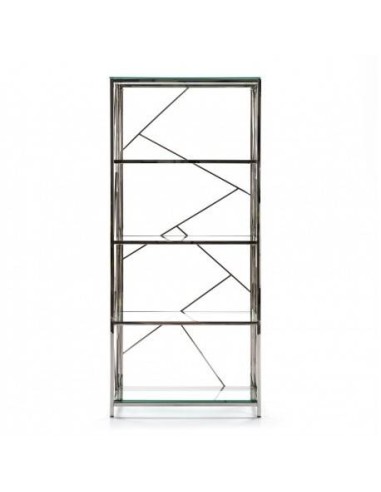 ESTANTERIA CRISTAL METAL CROMADA VILEY 180x80