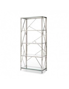 ESTANTERIA CRISTAL METAL CROMADA VILEY 180x80