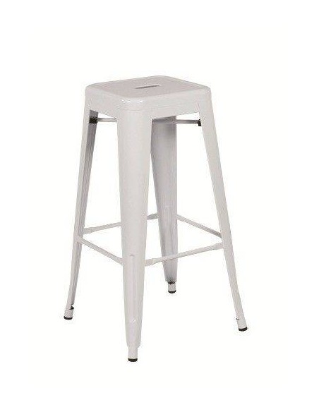 Taburete de diseño Tol en acero blanco