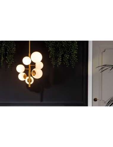 LÂMPADA DE TETO DE DESIGN BALLS 57, dourada