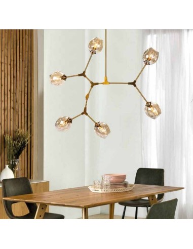 LÂMPADA DE TETO ARTICULADA BRAD, DOURADA