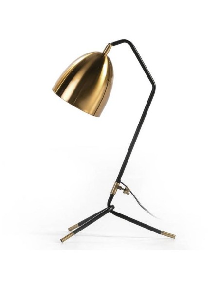 LAMPARA DE SOBREMESA PAOLA, ORO, NEGRO