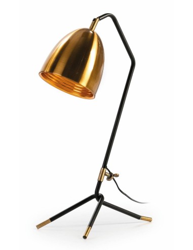 LAMPARA DE SOBREMESA PAOLA, ORO, NEGRO