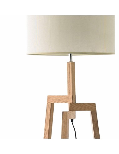 LUMINÁRIA DE PÉ DE MADEIRA CANDI 46x170