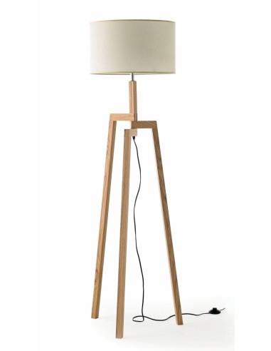 LÁMPARA DE PIE DE MADERA CANDI 46x170