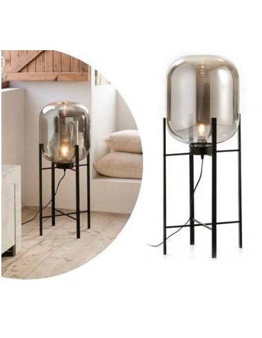 LAMPARA DE PIE DE DISEÑO INDUSTRIAL , REM.