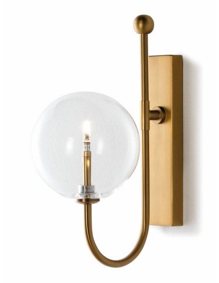 APLIQUE DE PARED METAL DORADO, ARAMIS. APLIQUE DE PARED METAL DORADO, ARAMIS.