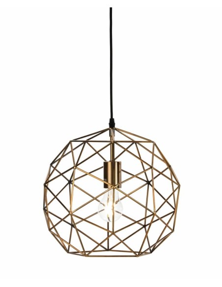 LAMPARA DE TECHO CUBIC, DORADA