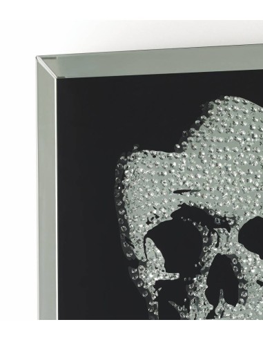 ESPEJO CALAVERA 100x100, cristal faceteado