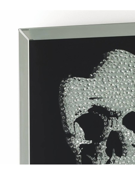 ESPEJO CALAVERA 100x100, cristal faceteado