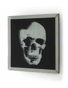 ESPEJO CALAVERA 100x100, cristal faceteado