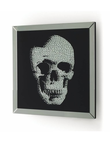 ESPEJO CALAVERA 100x100, cristal faceteado