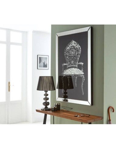 Cuadro ESPEJO SILLA 120x88, cristal faceteado