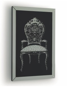 Cuadro ESPEJO SILLA 120x88, cristal faceteado