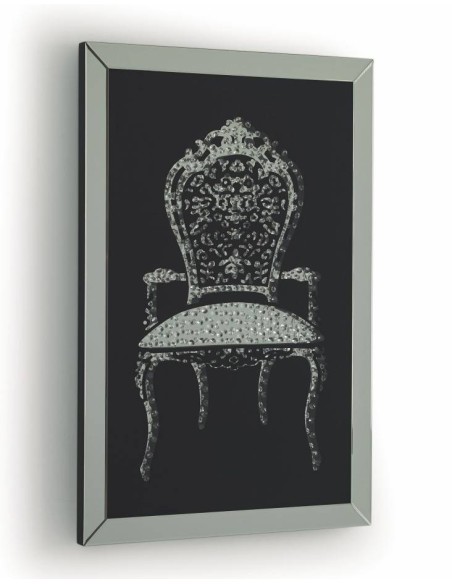 Quadro ESPELHO CADEIRA 120x88, vidro faceteado