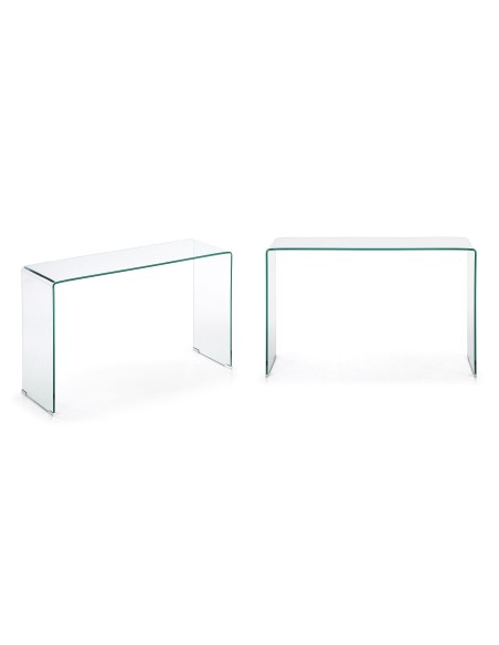 Consola minimalista BURANO Cristal Transpartente Consola minimalista BURANO Cristal Transpartente