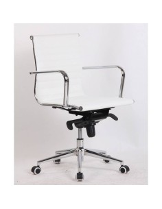 Sillon De Oficina Diseño Boris, Respaldo Medio, cuero sintético.