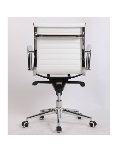 Poltrona de escritório Boris Design, encosto médio, couro sintético.